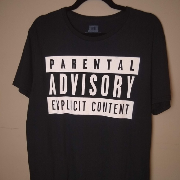 Parental Advisory Explicit Content Other - Parental Advisory Explicit Content Black T-Shirt L